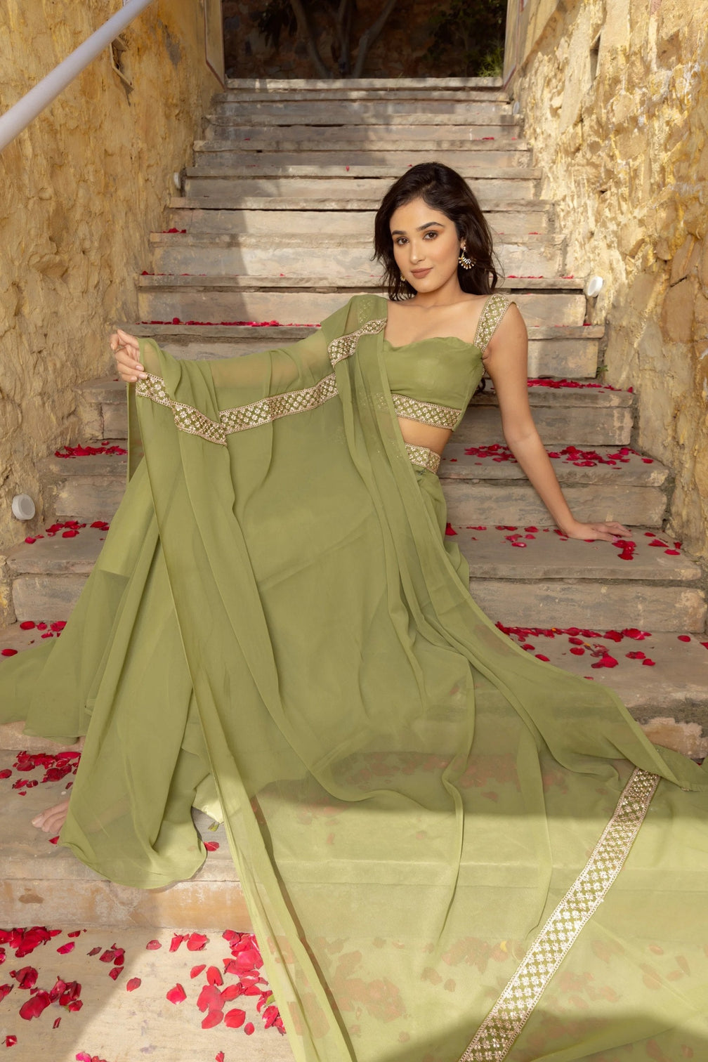 Green Flair Designer Lehenga Choli
