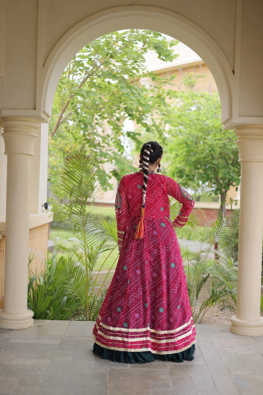 Green Rayon Lehenga Choli with Shrug