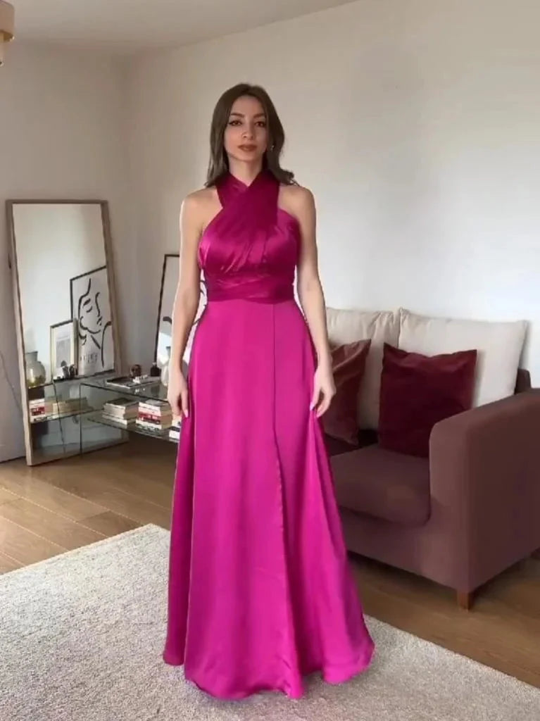 Hot Pink Party Wear Gown – Glamorous Style for Special Occasions