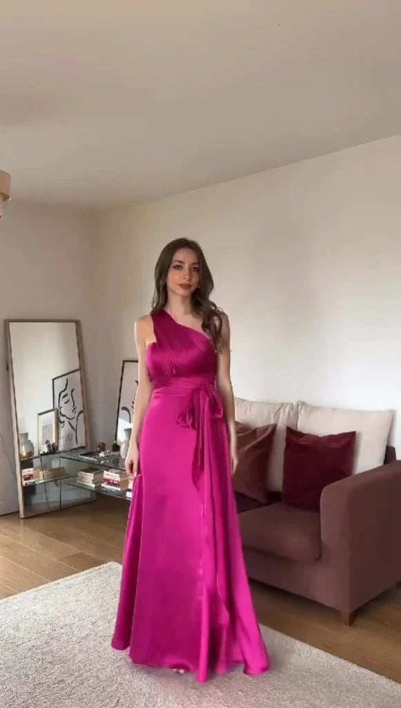 Hot Pink Party Wear Gown – Glamorous Style for Special Occasions