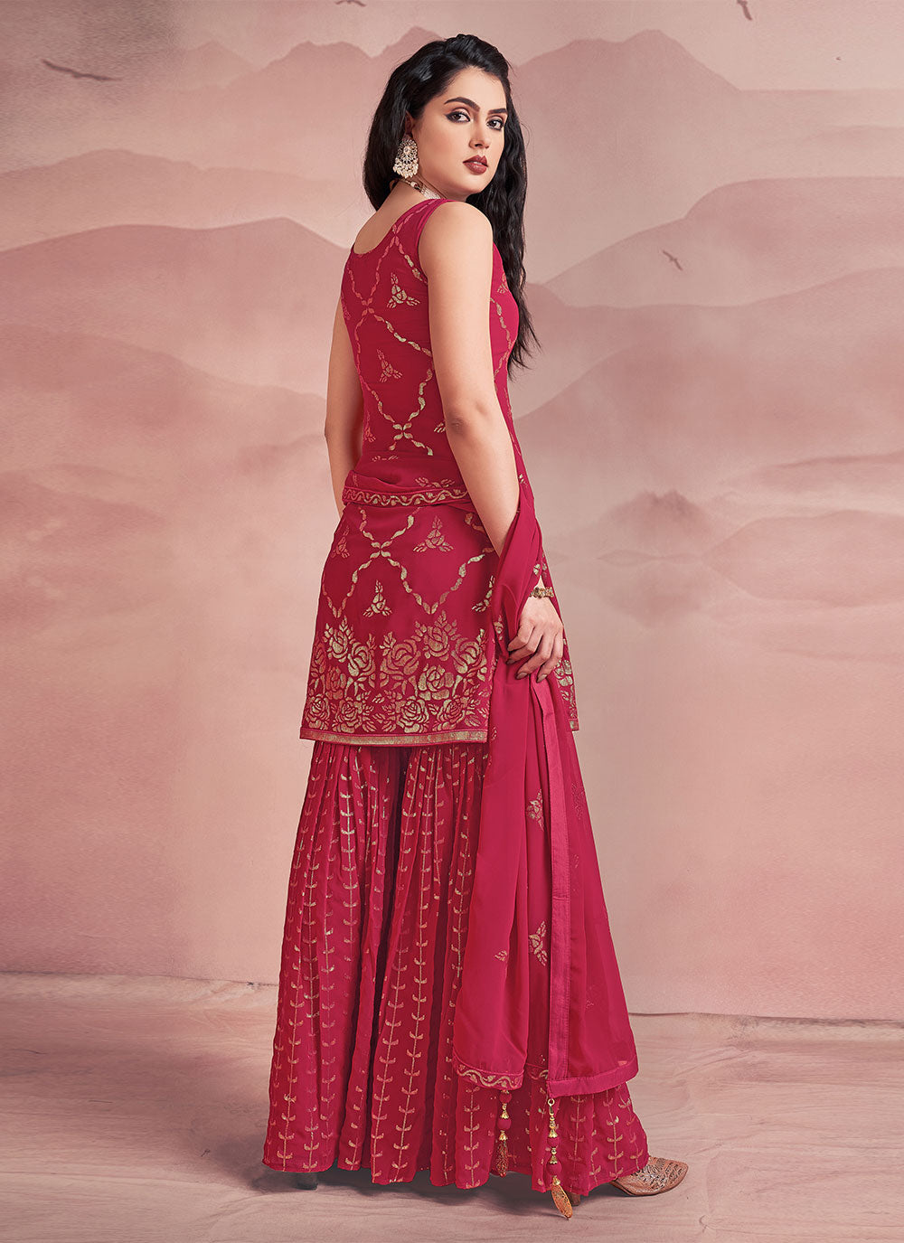 Georgette Readymade Style Salwar Kameez