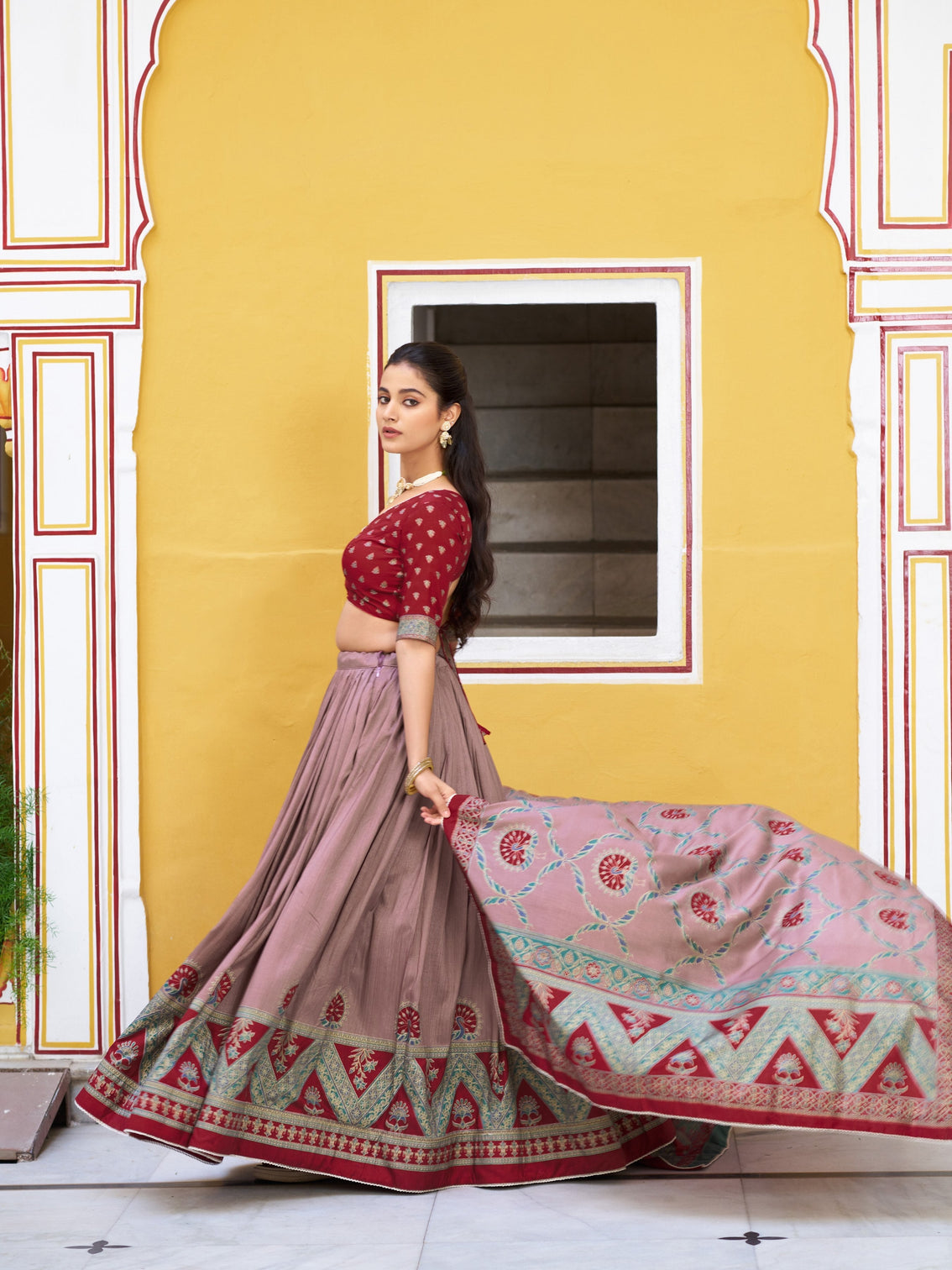 Traditional wear printed lehenga