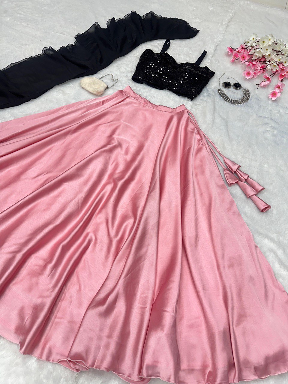 Light Pink Unleash Elegance with Our Exclusive Georgette Lehenga Design