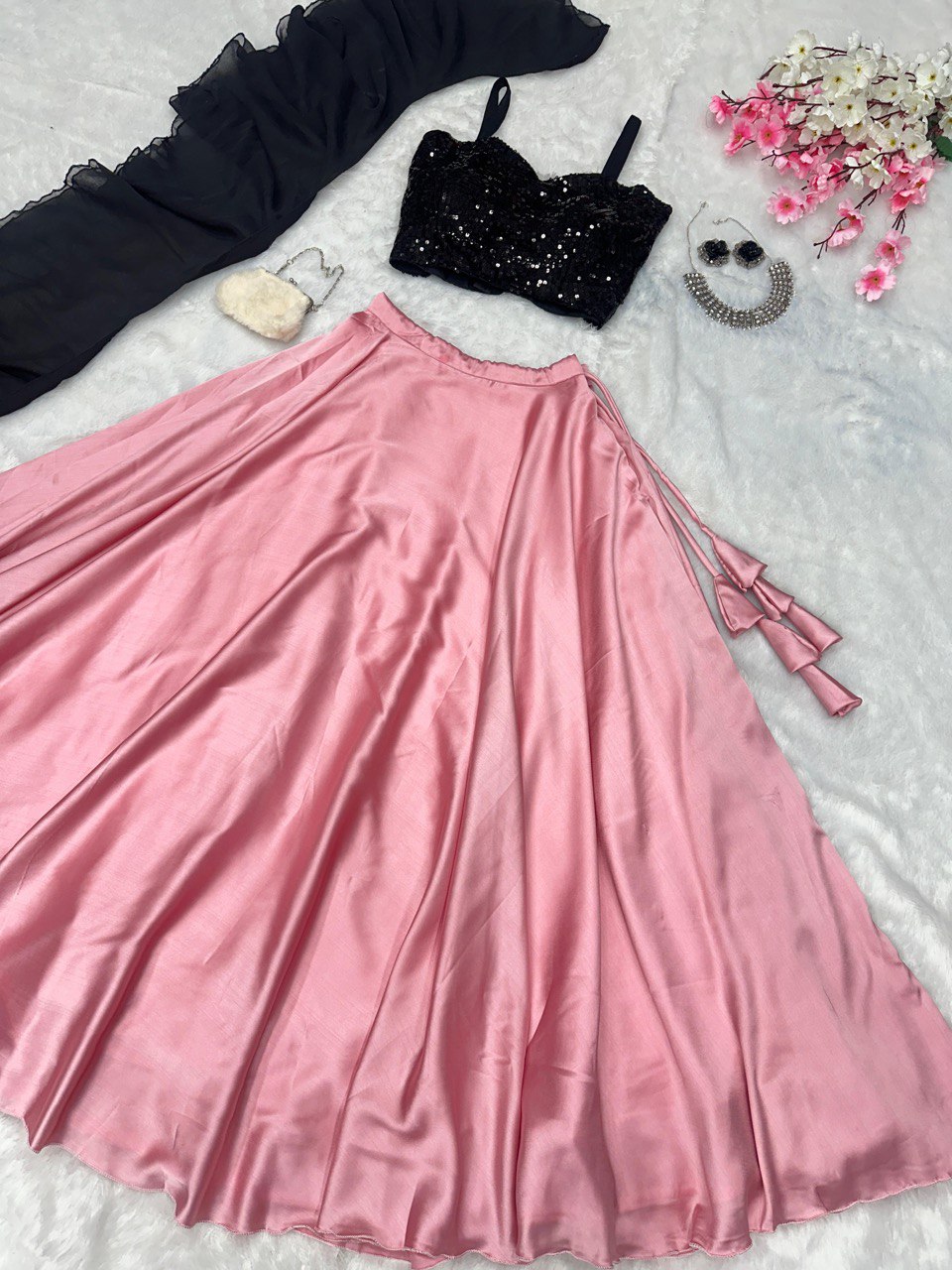 Light Pink Unleash Elegance with Our Exclusive Georgette Lehenga Design