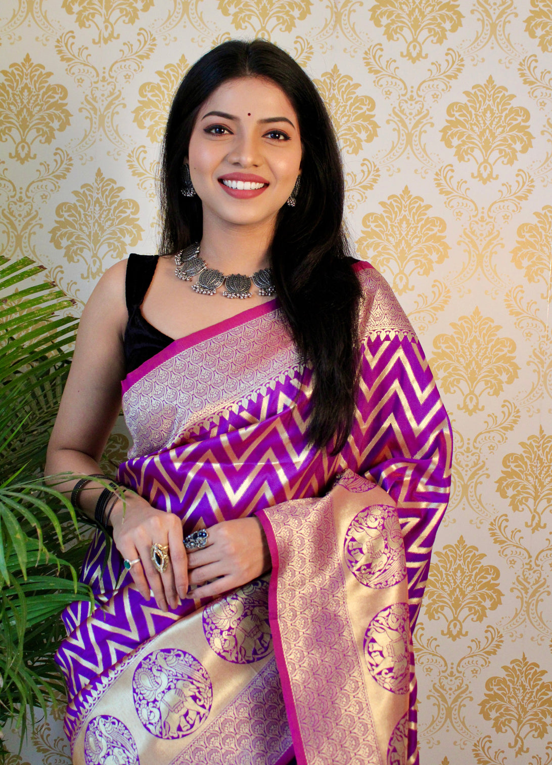 Pure banarasi silk saree with zari weaving mameraa