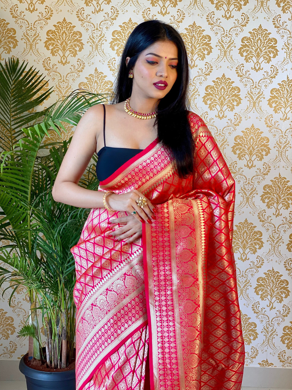 Pure banarasi silk saree with zari weaving mameraa