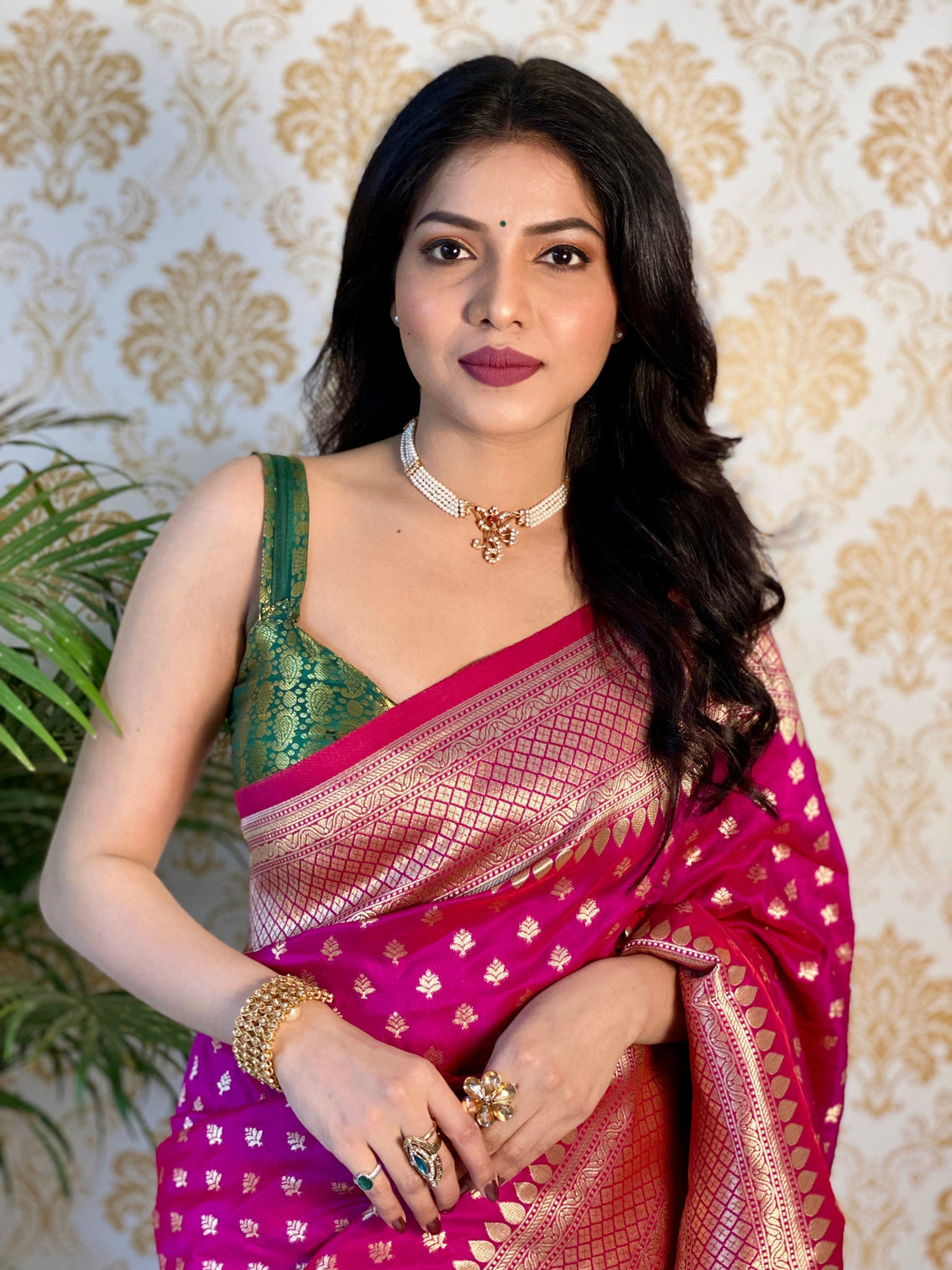 Pure banarasi silk saree with zari weaving mameraa
