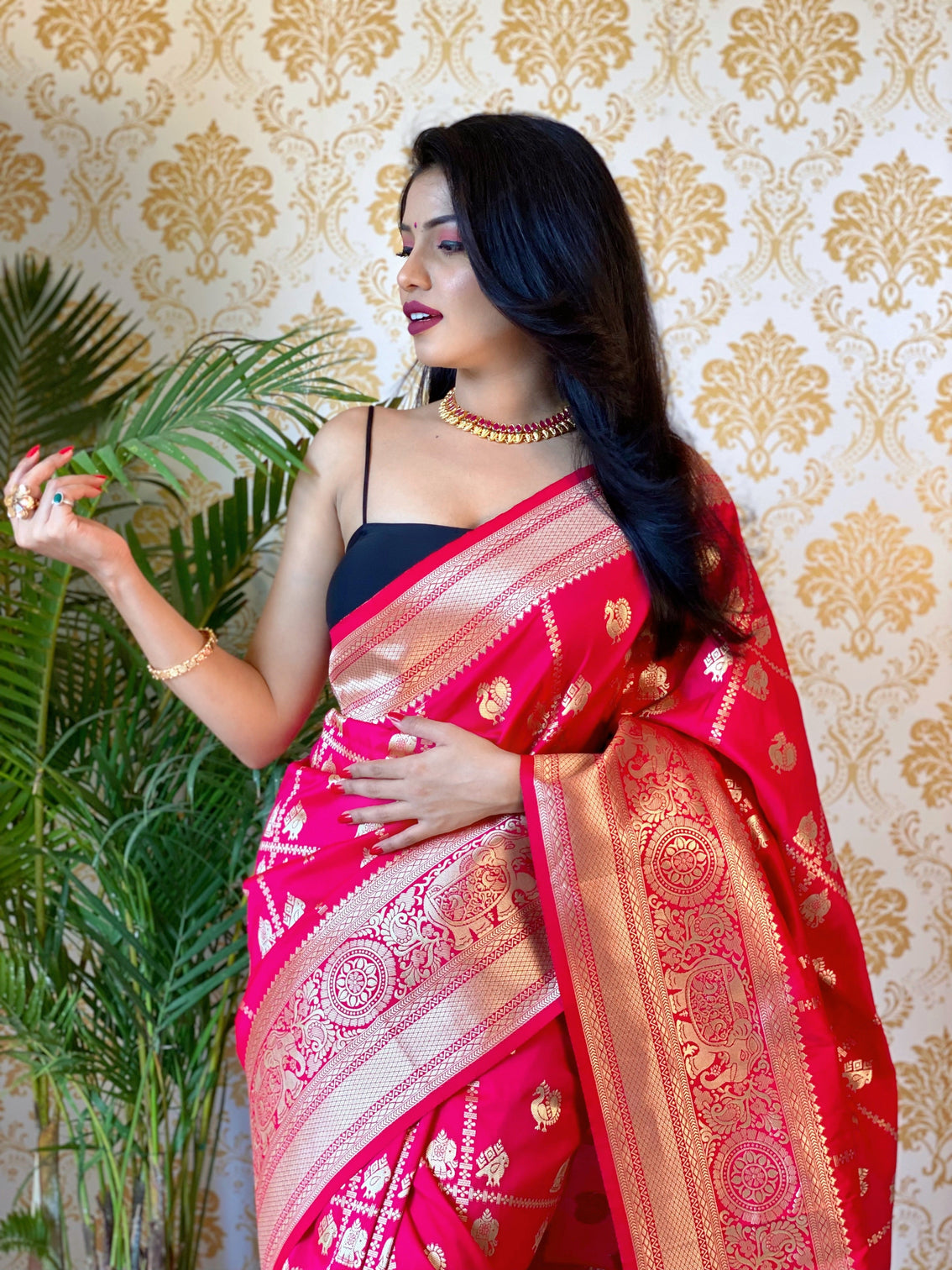 Pure banarasi silk saree with zari weaving mameraa