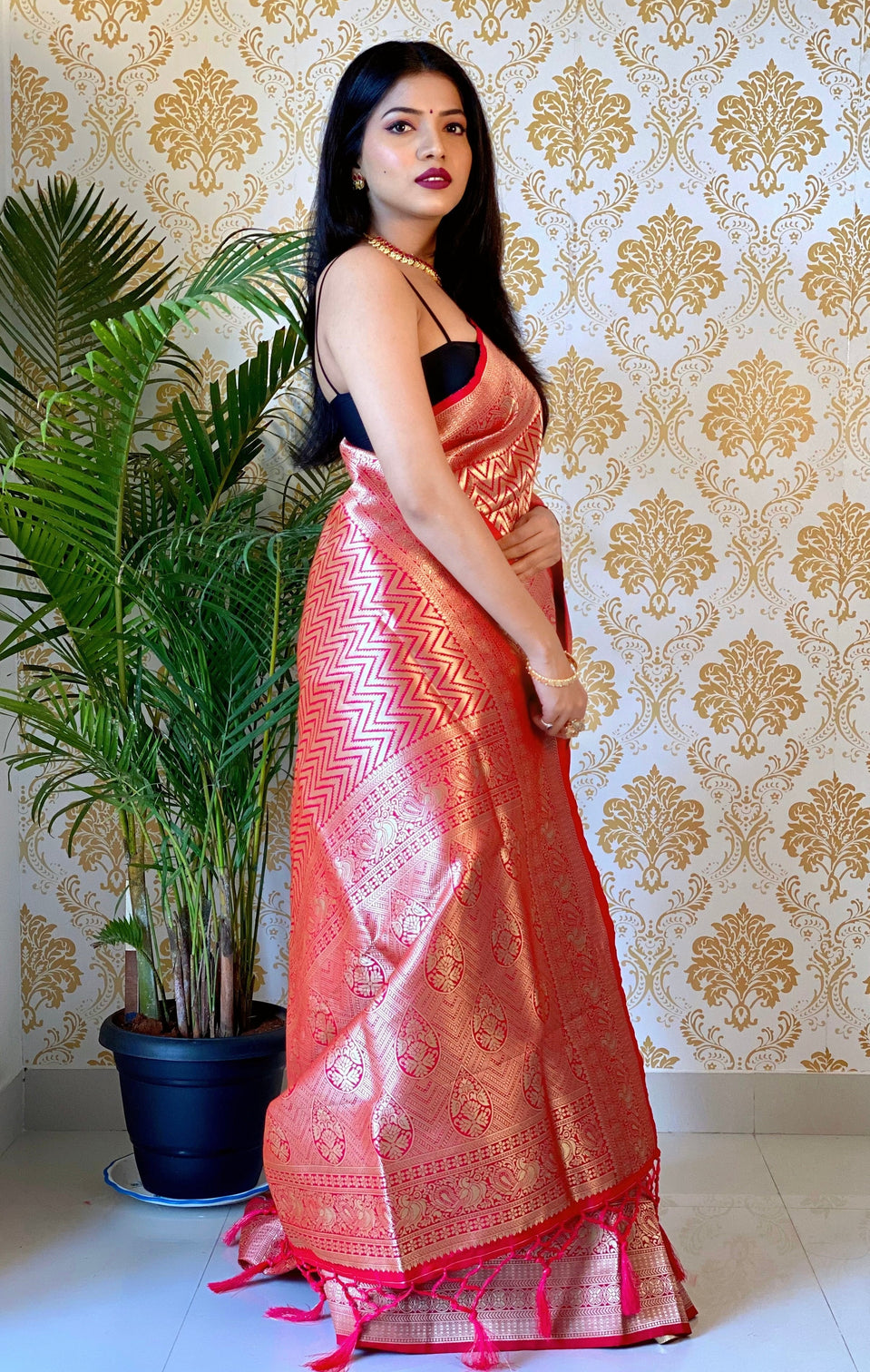 Pure banarasi silk saree with zari silk