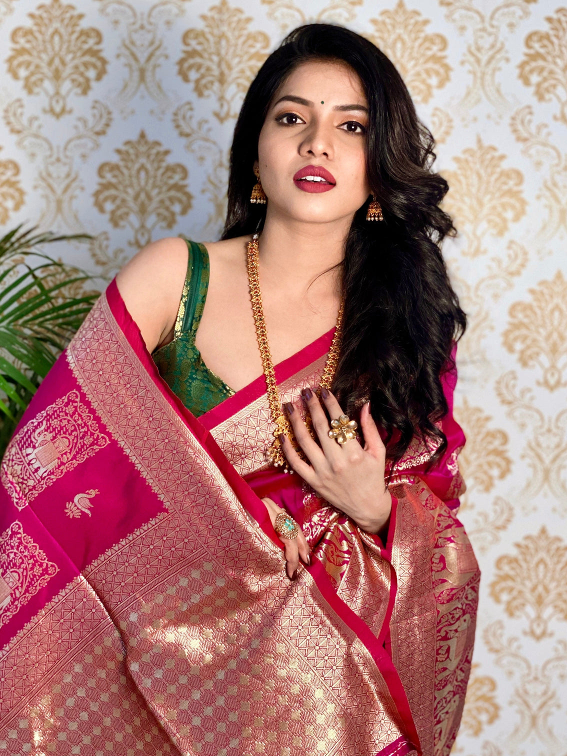 Pure banarasi silk saree with zari weaving mameraa