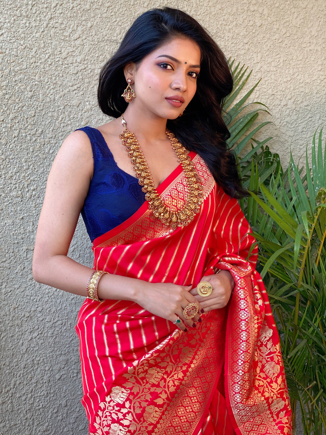 Pure banarasi silk saree with zari weaving