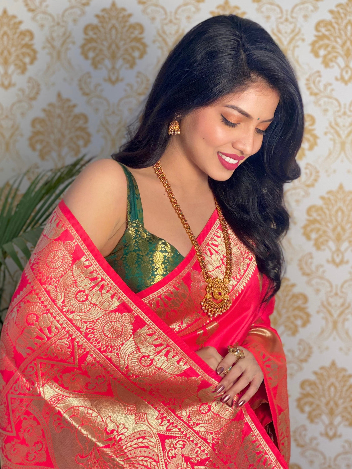 Pure banarasi silk saree with zari weaving
