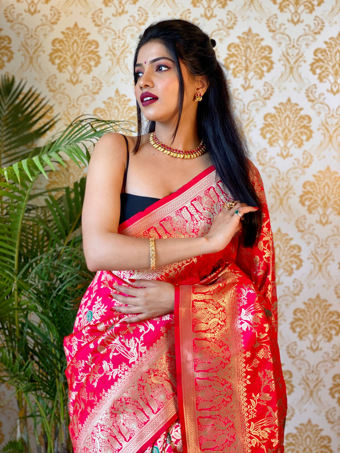 Pure banarasi silk saree with zari weaving mameraa