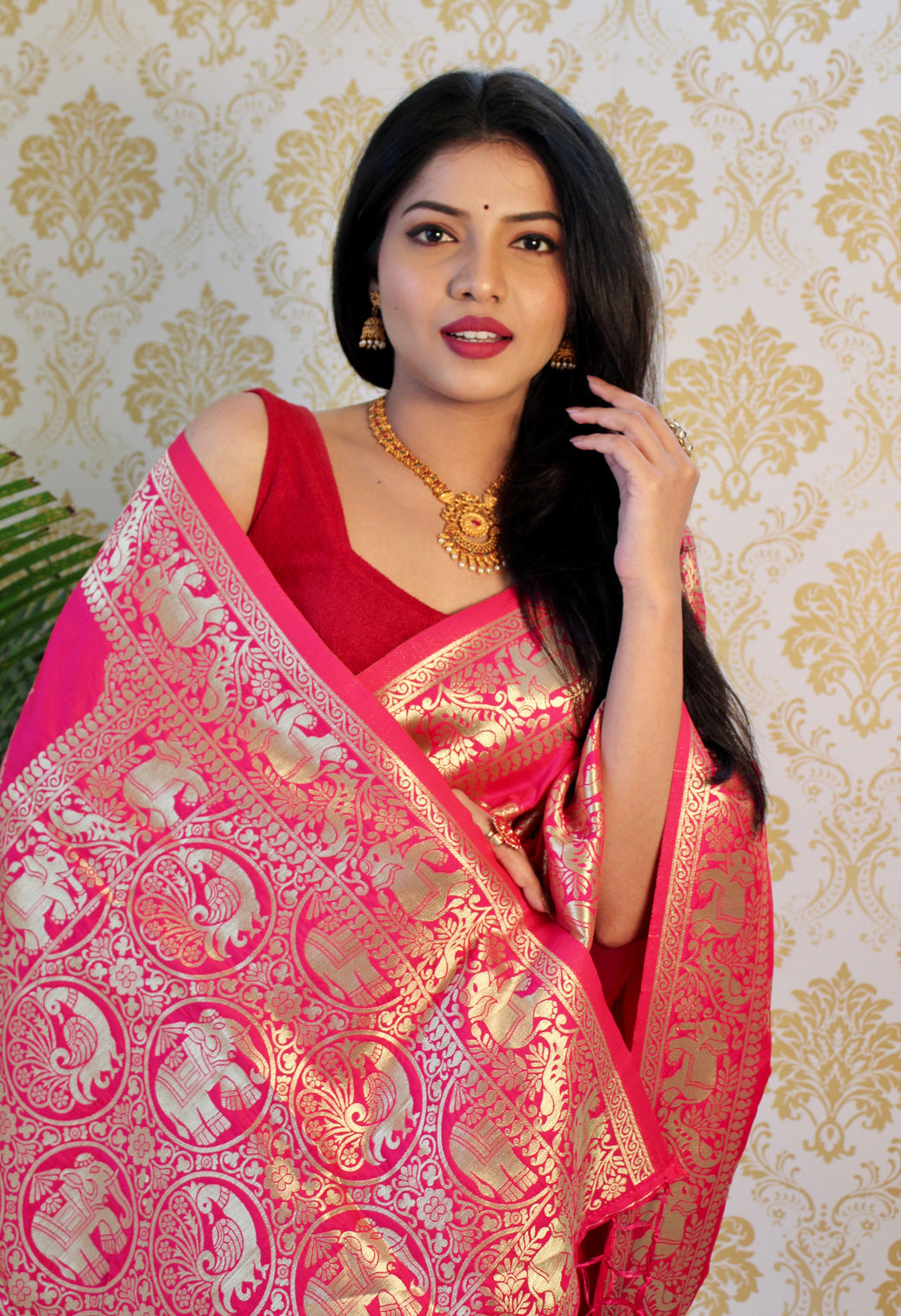 Pure banarasi silk saree with zari weaving mameraa