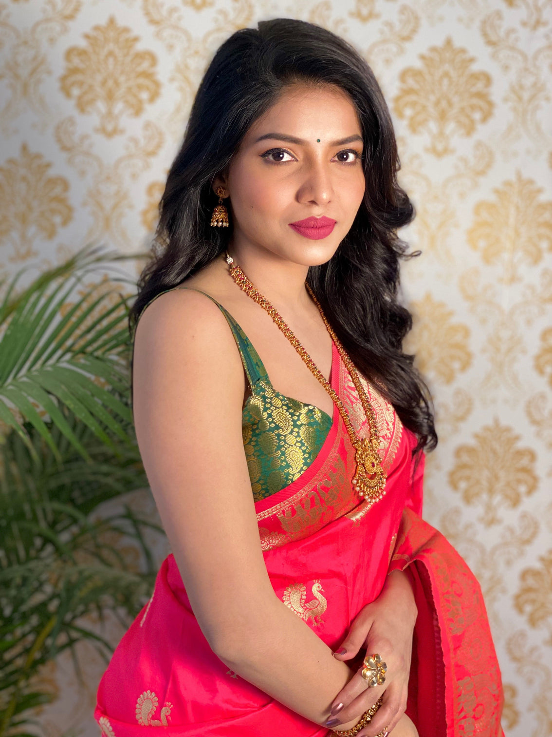 Pure banarasi silk saree with zari weaving