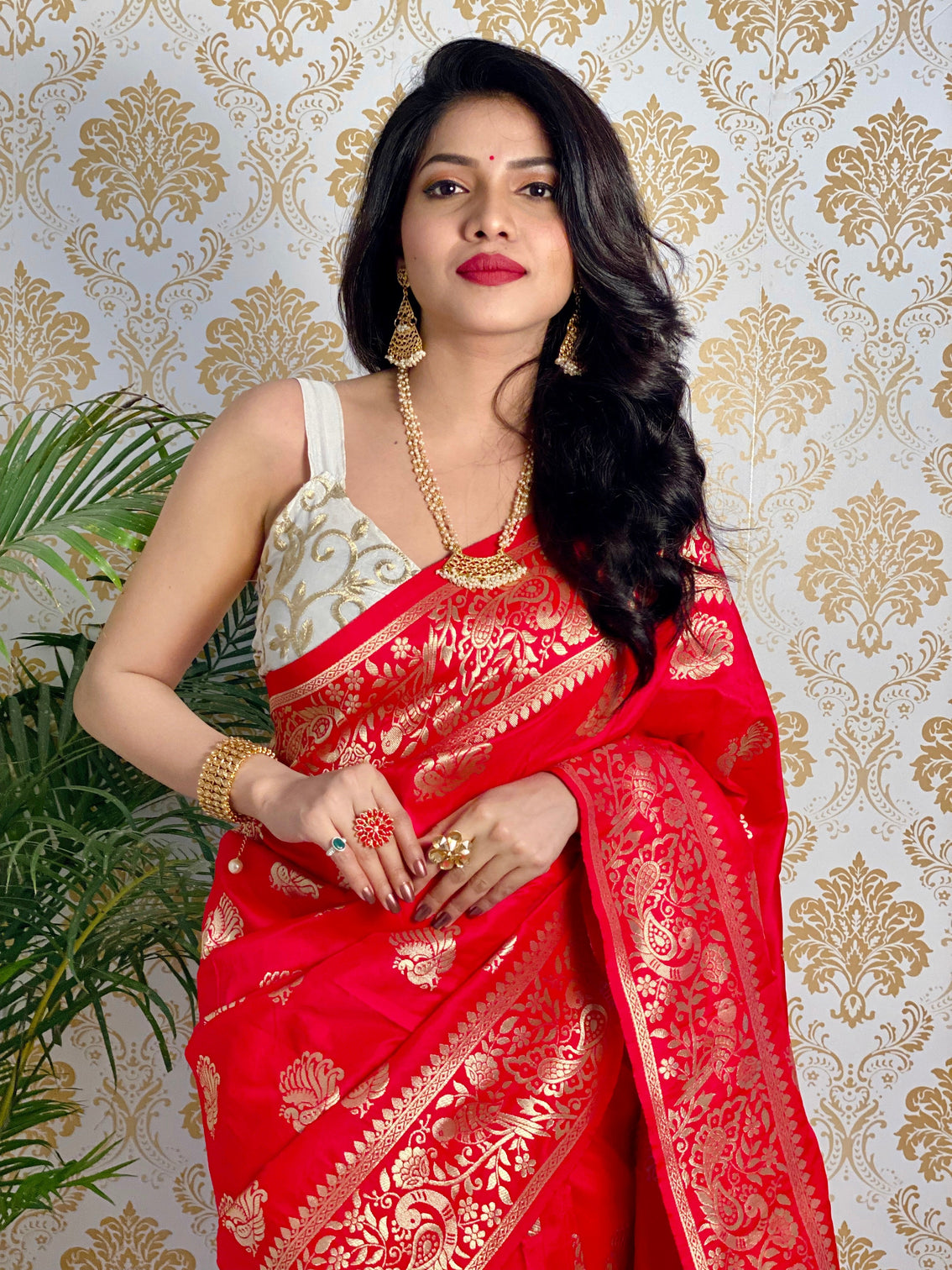 Pure banarasi silk saree with zari weaving mameraa
