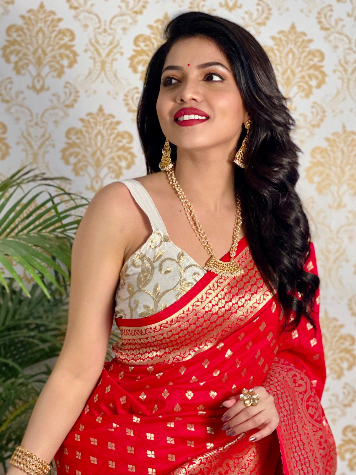 Pure banarasi silk saree with zari weaving mameraa