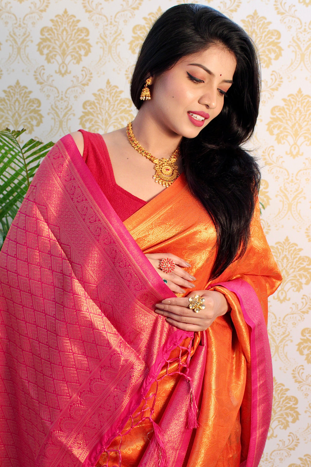 Pure banarasi silk saree with zari weaving