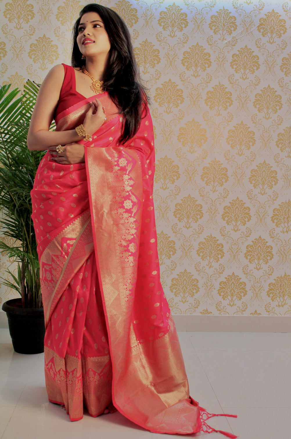Pure banarasi silk saree with zari weaving mameraa