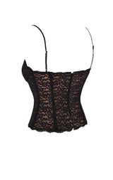 Susi Black Mesh Top for Women