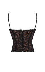 Susi Black Mesh Top for Women