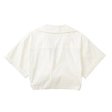 White Crop Shirt for Women