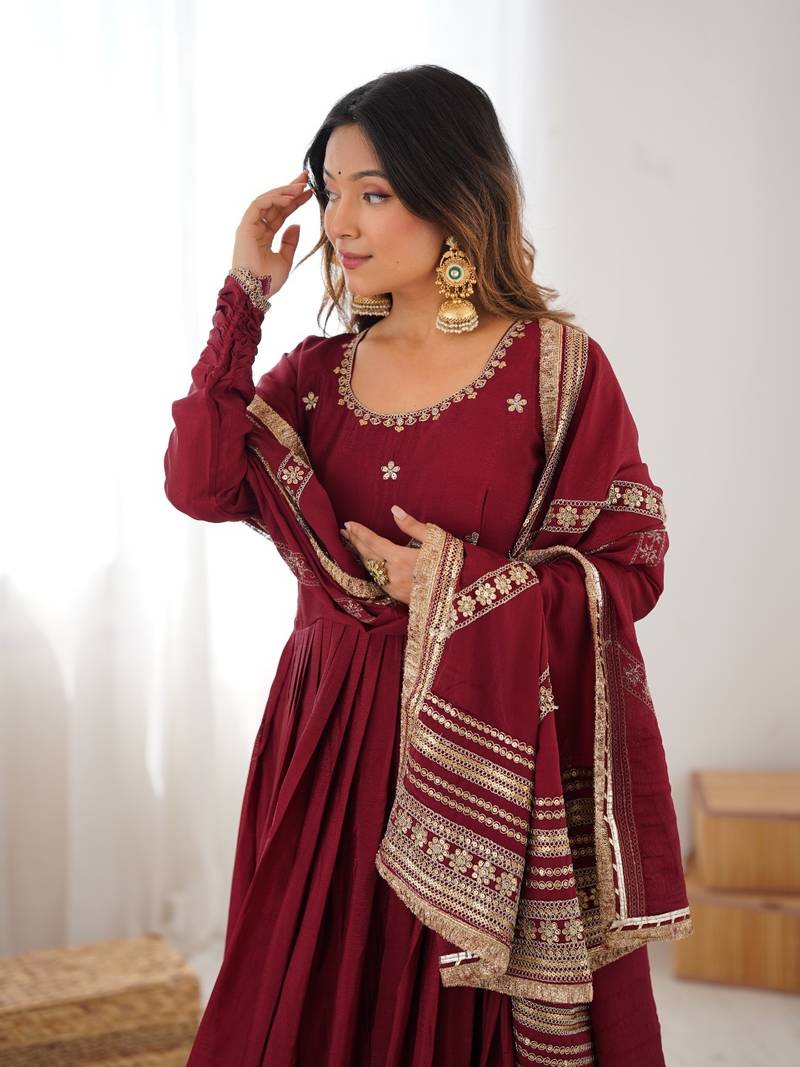 Saanjh Gown And Dupatta Set