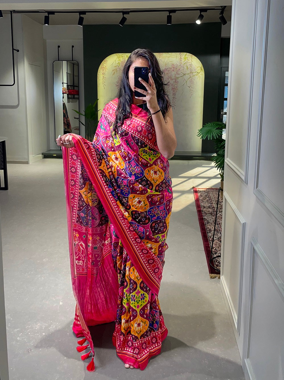 Multi Color Patola Printed Pure Gaji Silk Saree