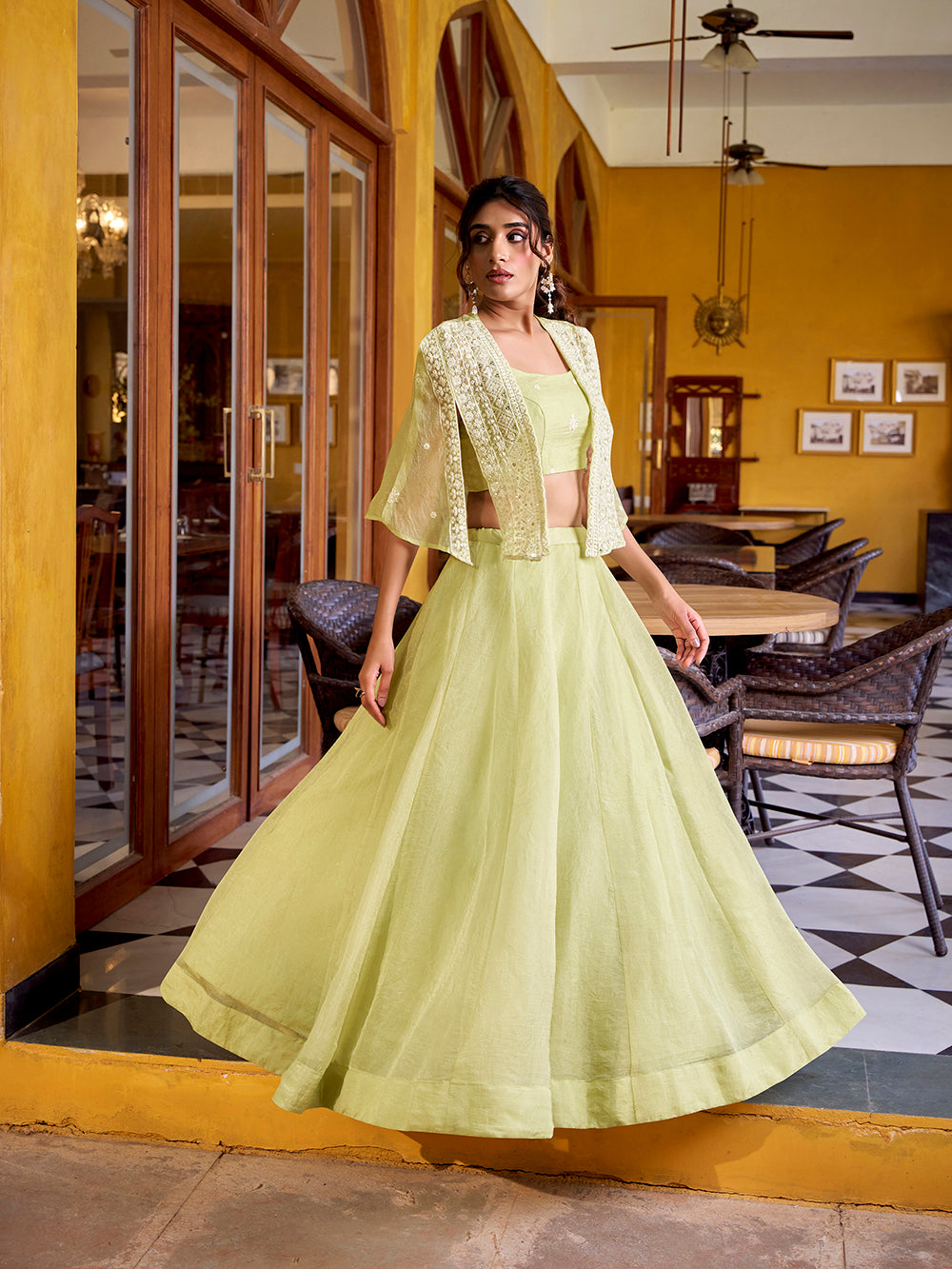 Tea color wedding wear co ord set