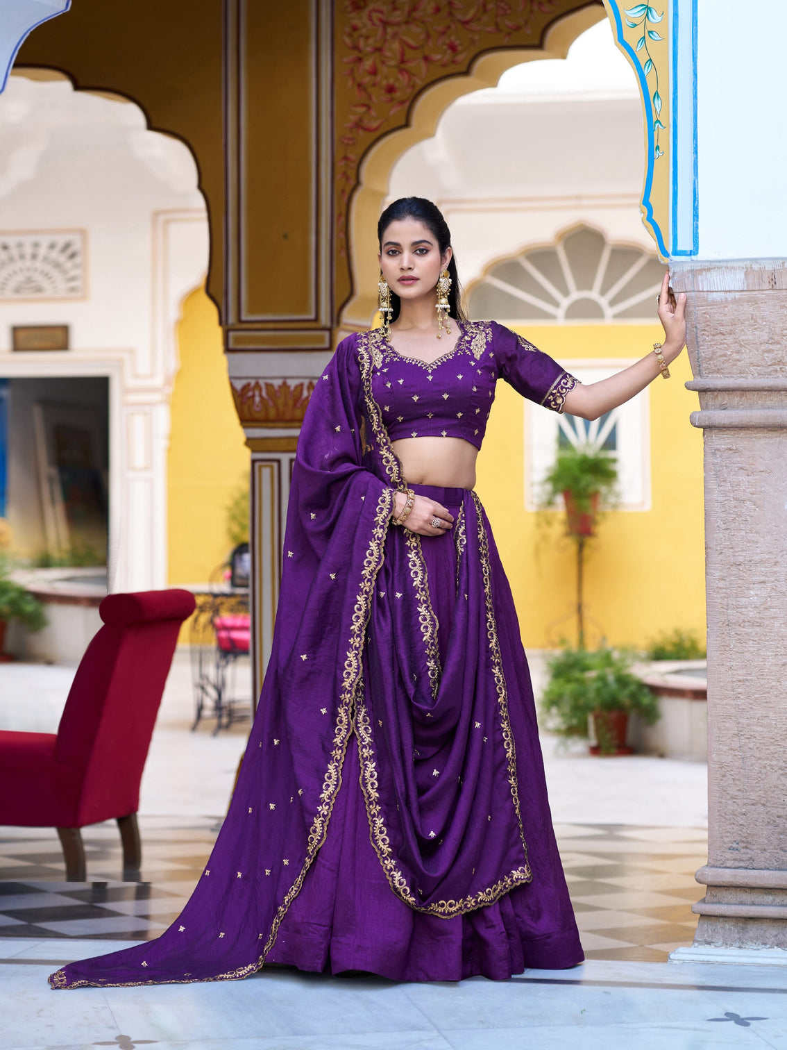 Wedding wear silk lehenga choli