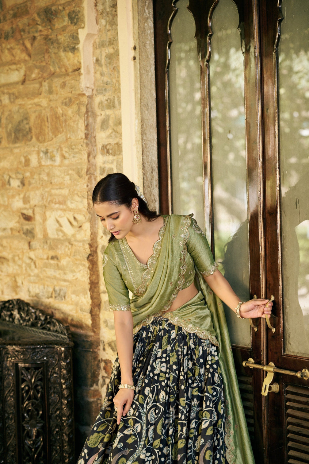 Kalamkari Printed Lehenga Set