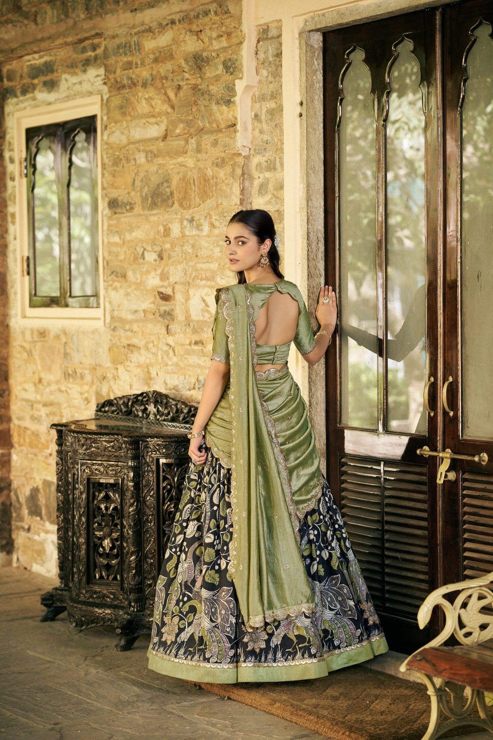 Kalamkari Printed Lehenga Set