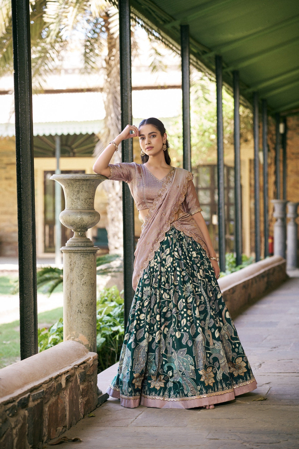 Kalamkari Printed Lehenga Set