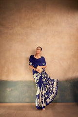 Kalamkari Satin Silk Printed Saree