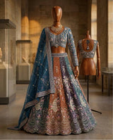 Soft Butterfly Net Lehenga Choli with Heavy Sequins Embroidery