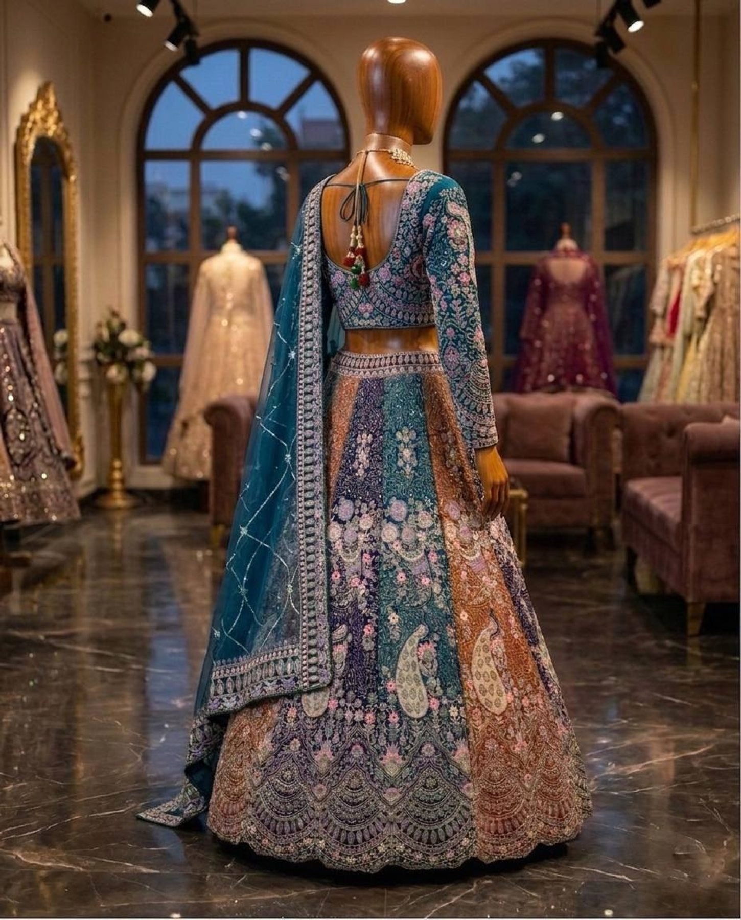 Soft Butterfly Net Lehenga Choli with Heavy Sequins Embroidery