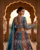 Soft Butterfly Net Lehenga Choli with Heavy Sequins Embroidery