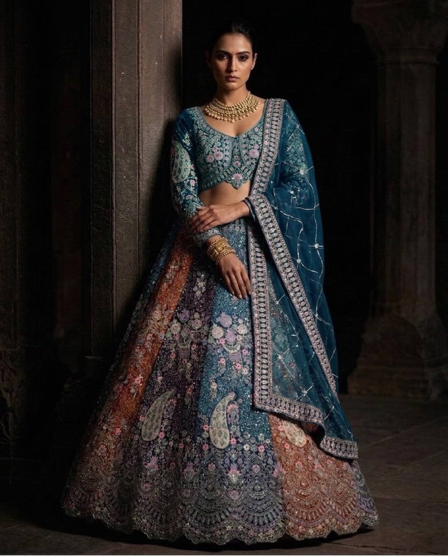 Soft Butterfly Net Lehenga Choli with Heavy Sequins Embroidery
