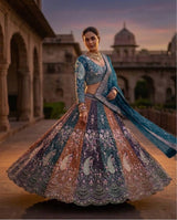 Soft Butterfly Net Lehenga Choli with Heavy Sequins Embroidery