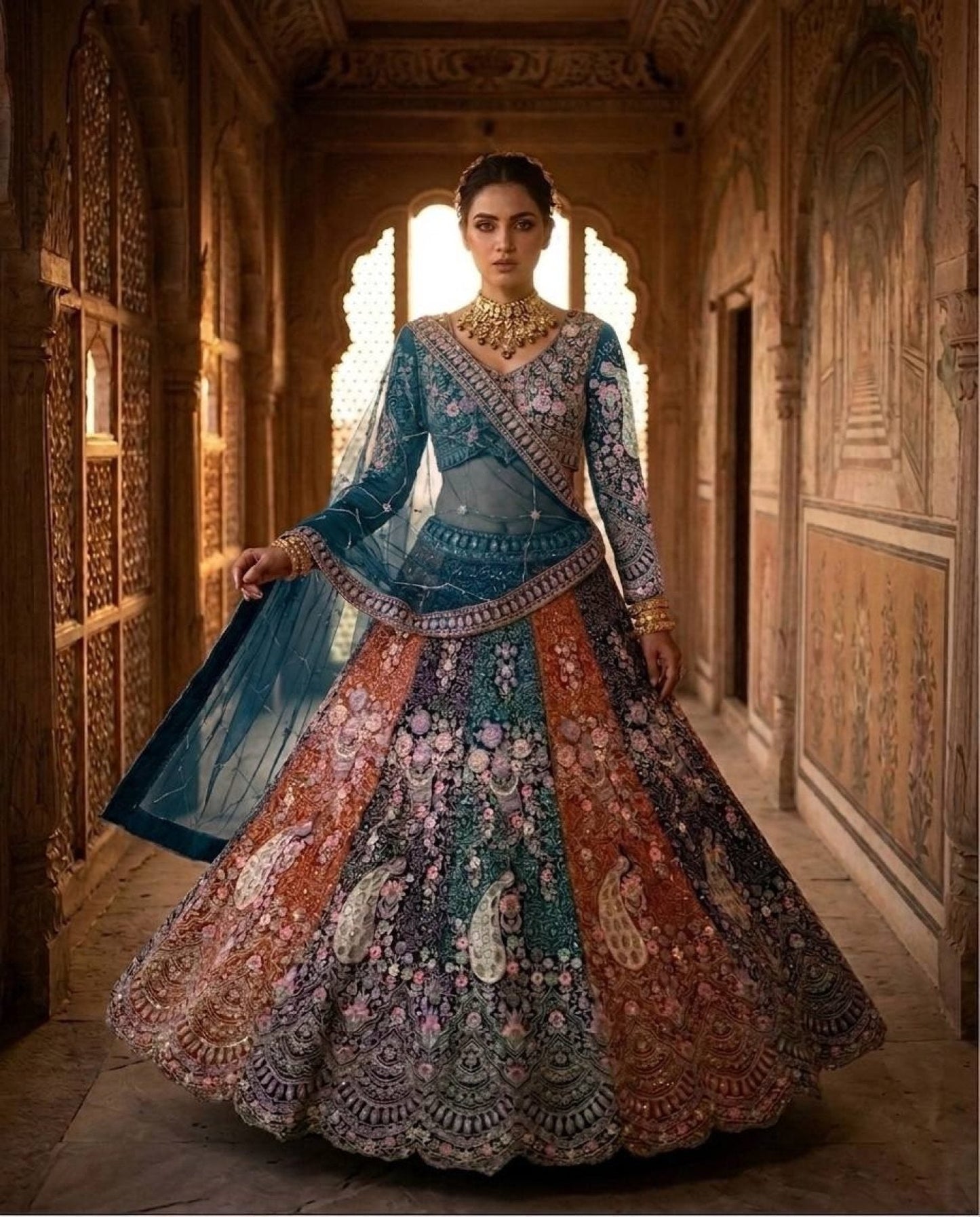 Soft Butterfly Net Lehenga Choli with Heavy Sequins Embroidery