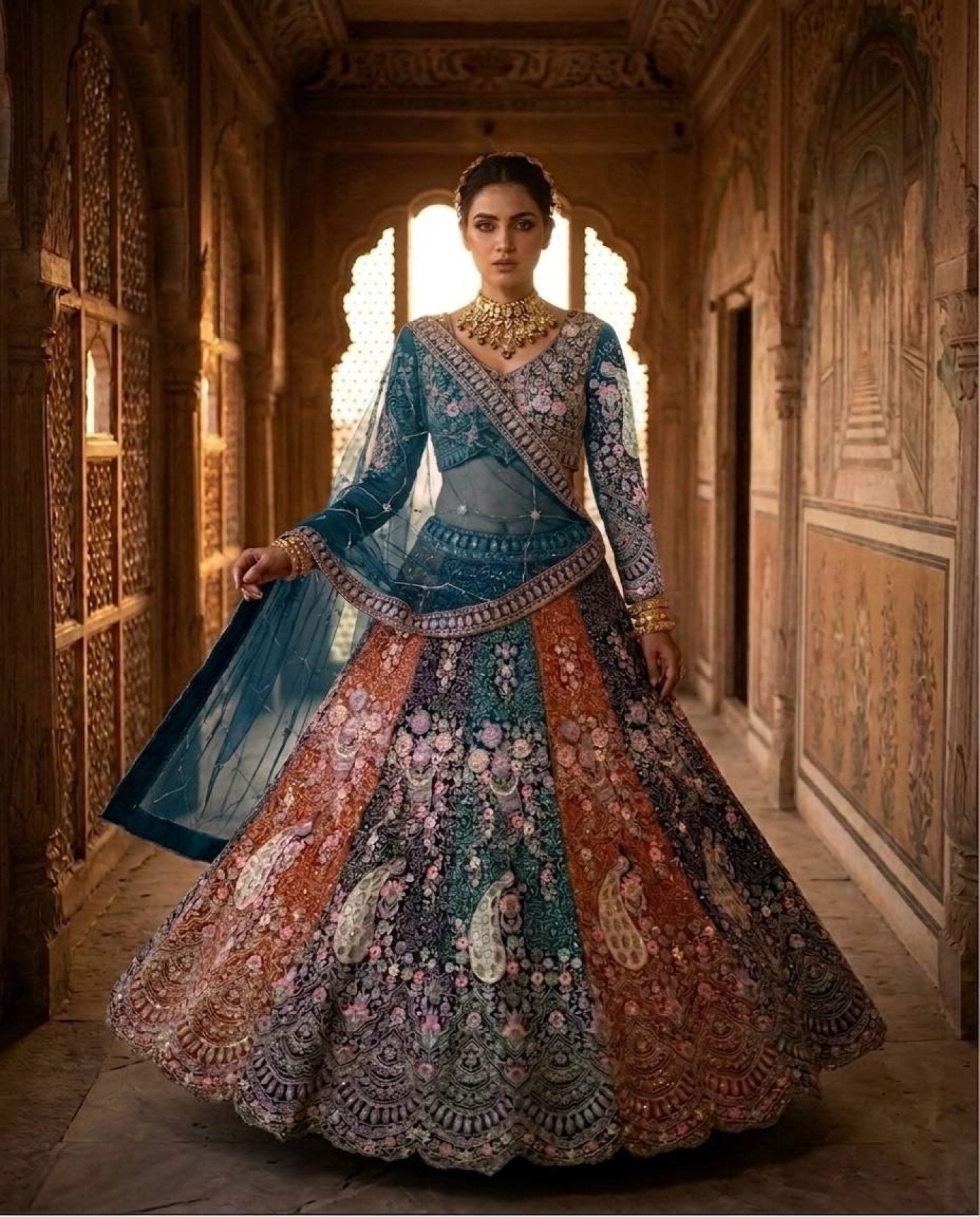 Soft Butterfly Net Lehenga Choli with Heavy Sequins Embroidery
