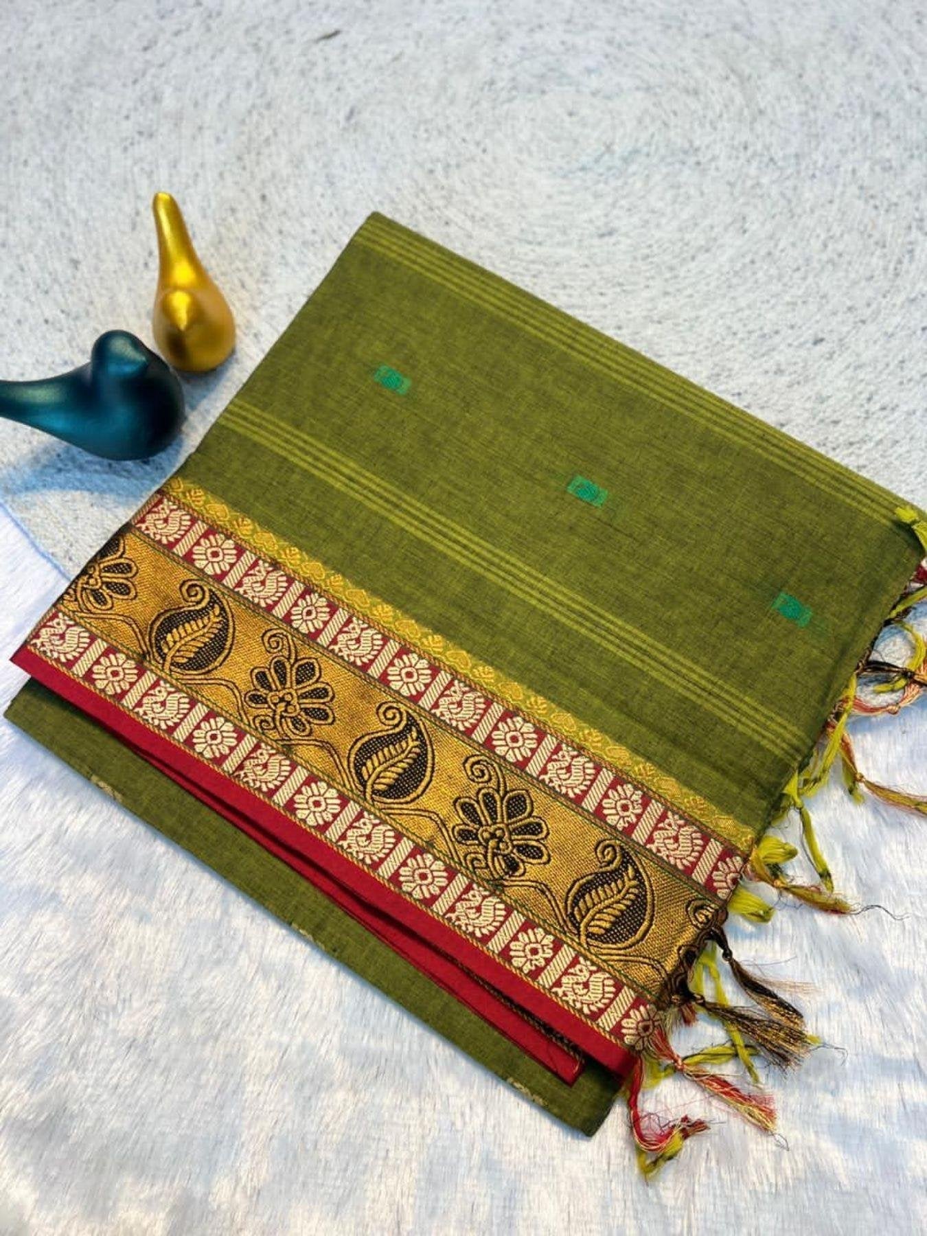 Lightweight 100% Pure Cotton Silk Soft Saree For Traditional Wear