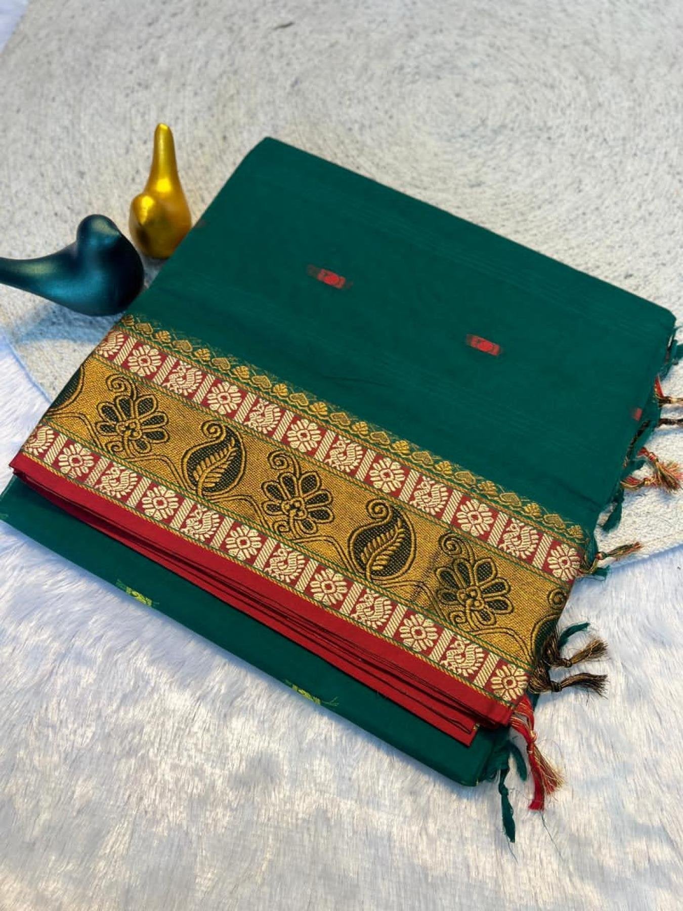 Lightweight 100% Pure Cotton Silk Soft Saree For Traditional Wear