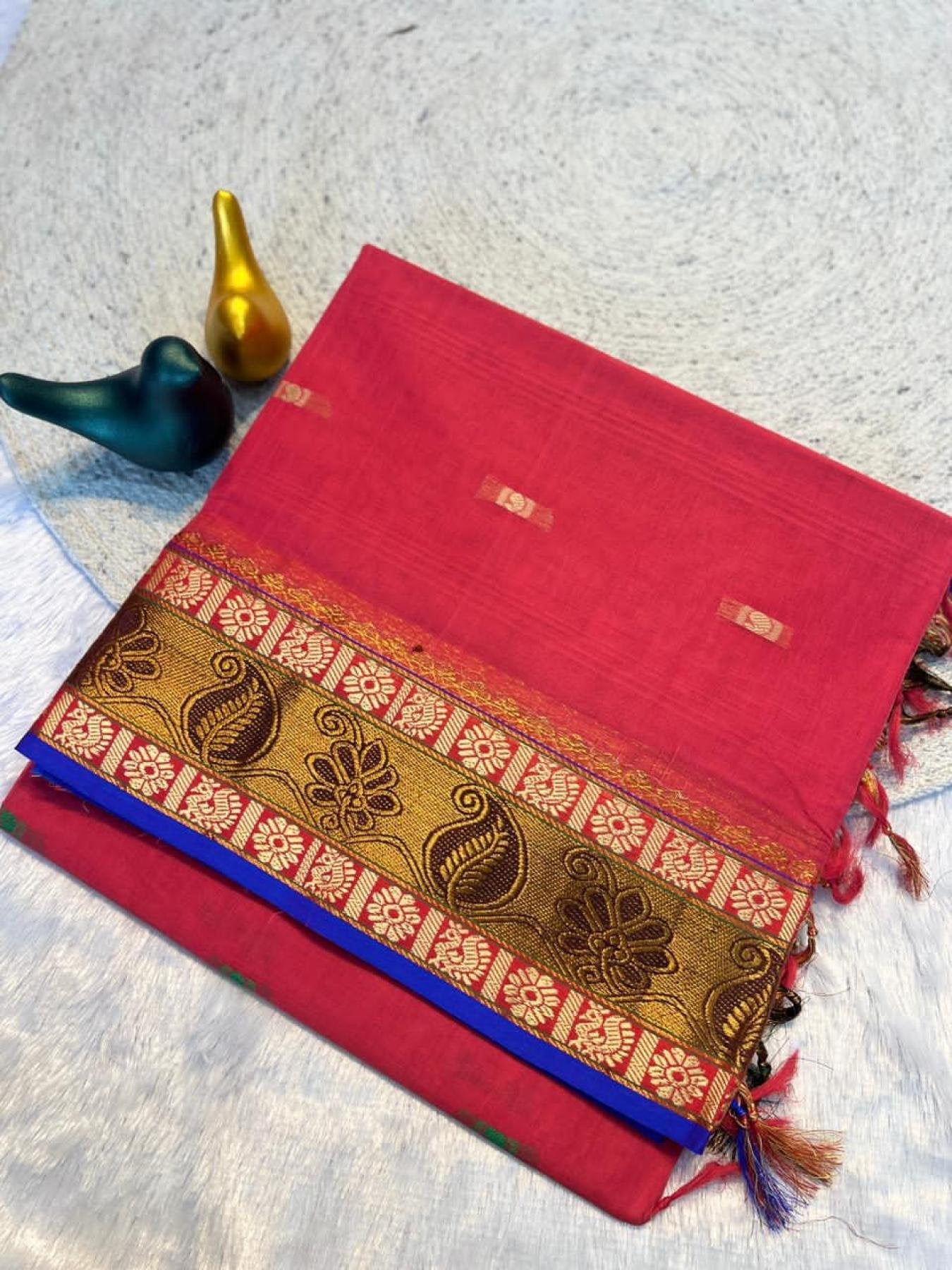 Lightweight 100% Pure Cotton Silk Soft Saree For Traditional Wear