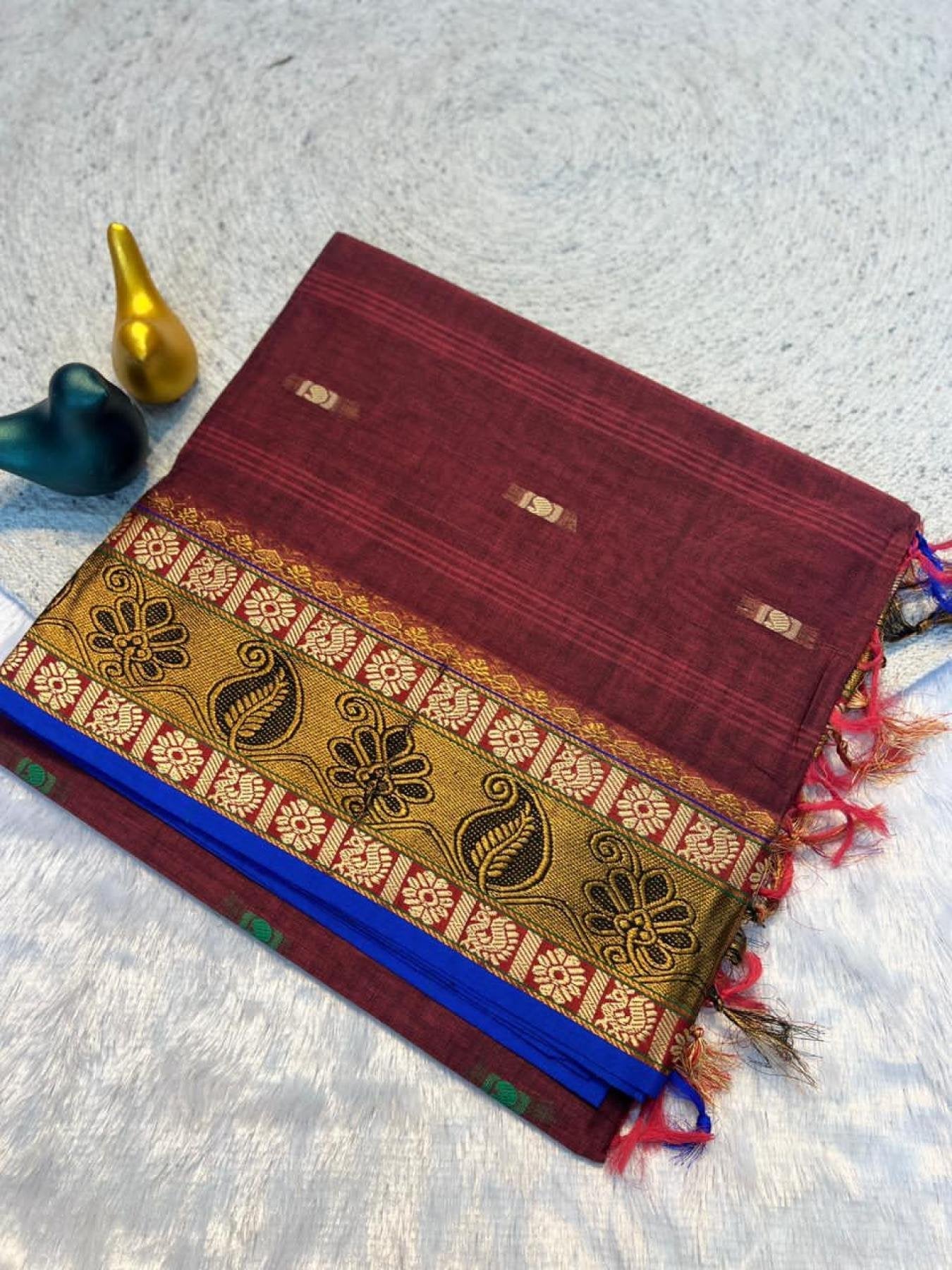Lightweight 100% Pure Cotton Silk Soft Saree For Traditional Wear