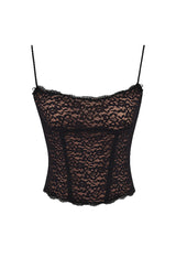 Susi Black Mesh Top for Women