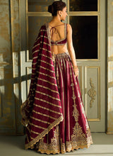 Maroon Kasturi Silk Lehenga Set
