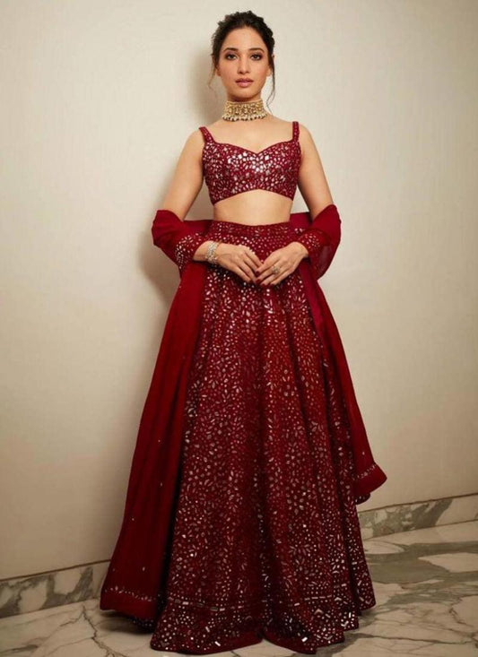 Maroon Resham Lehenga Choli