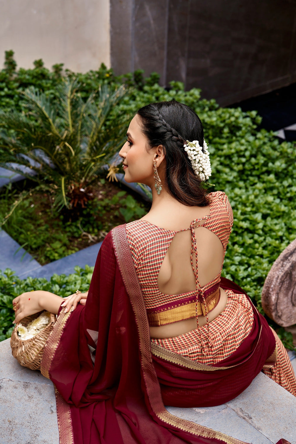 Maroon Traditional Kanchi Cotton Lehenga
