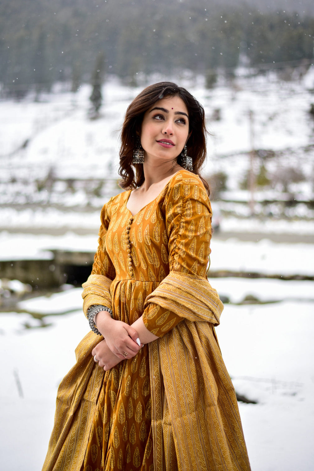 Maslin Dream: All-Over Pumpkin Kurta Palazzo Set with Heavy Digital Print